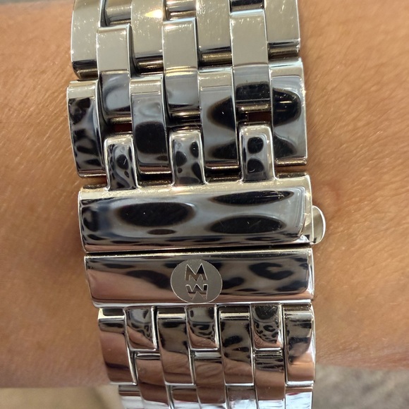 Michele Silver Chronograph Watch with Diamond Accents - Picture 3 of 12